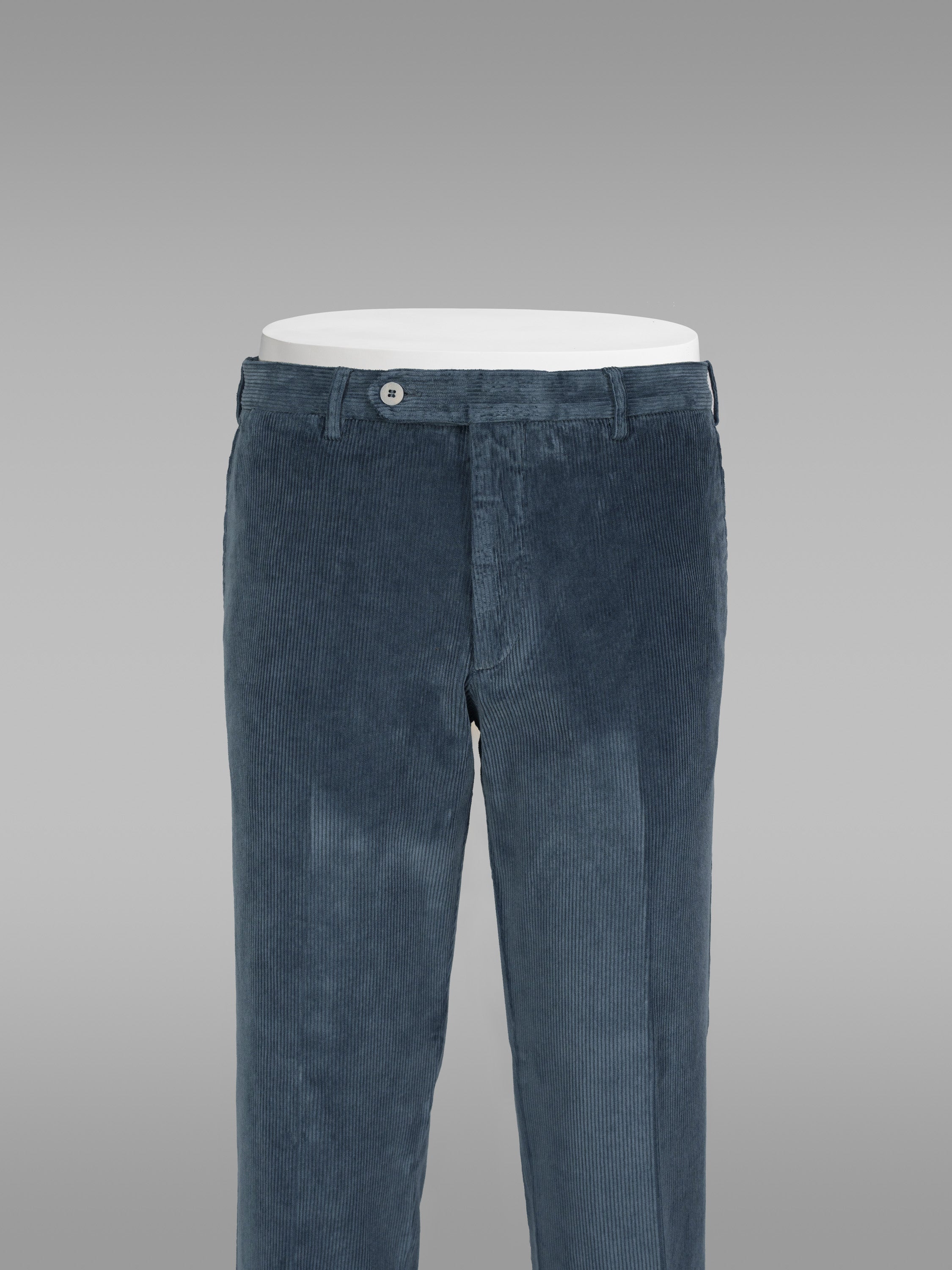 Denim blue corduroy sport trousers
